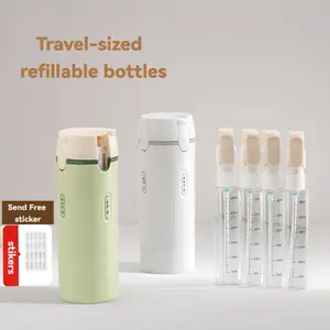 Wholesale 4-in-1 Travel Dispenser Bottle Set 120ml Portable Cosmetic Shampoo Storage Lotion Compact Plastic Container Easy Press Smooth Flow Gift Kit Lightweight Pack Set Organiser Tin Canister Travel-sized refillable bottles