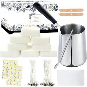 Candle Making Kit for Adults Beginners,Candle Making Supplies Include Soy Wax for Candle Making,Candle Wax Melting Pot,Candle Wicks Stickers,Magic Paper and More-DIY Candle Kit,Full Crafts for Adults