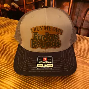 Fudge rounds Richardson 112 leather patch hat