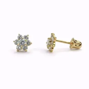14k gold earring beautyful flower