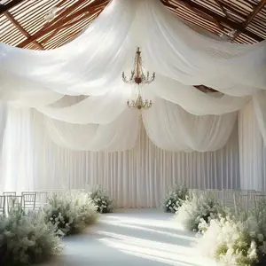 Solid Color Tulle Netting Roll, Lightweight Wrinkle-resistant Polyester Mesh for Wedding Arch Cover, Ceiling & Backdrop Decorations, Wedding Party Backdrop, Wedding Arched Backdrop