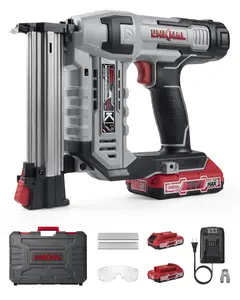 LINKNAL Electric Nail Gun, Cordless Brad Nailer, 18 Gauge, 2×20V Li-ion Batteries, Charger & 1000 Nails Included (L820-BN) - Tool Cordless Heavy Duty