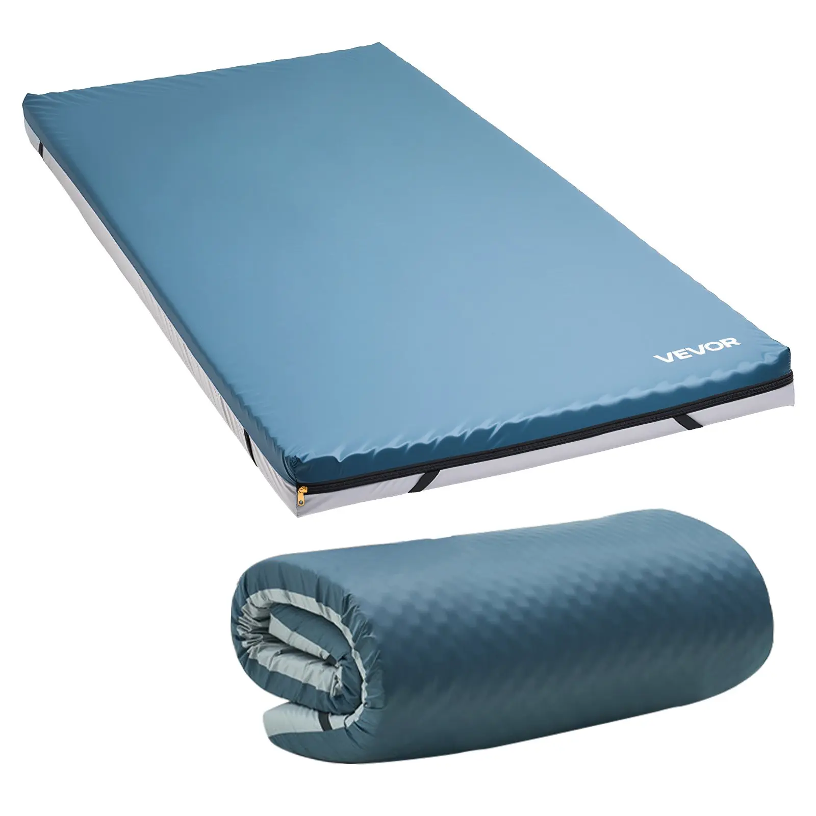 【Summerfinds】VEVOR Medical-Grade Hospital Bed Mattress, 300 lbs Load, Foam Filling Dual-Layer Pressure Redistribution Mattress, Waterproof for Bedsore Treatment, 34x76x3.5 in, Home Care Use, Foam Filling Mattress Premium Memory Foam