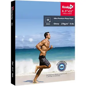 Ultra Premium Photo Paper 8.5x11 In Glossy Photo Printer Paper for Inkjet Printer Water Resistant 50 Sheets 72lb