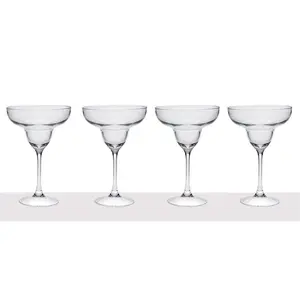 212 MAIN Unbreakable Tritan Plastic Margarita Glassware Set - 10 oz, 4-Pack Drinking Glasses for Kitchenware and Bar Use