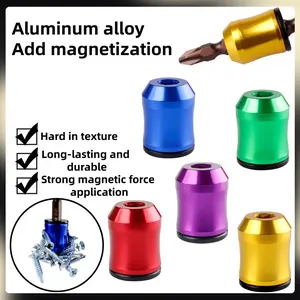 1 piece of universal screw ring magnetizer: professional tool 6.35mm hexagonal handle aluminum alloy high hardness strong magnetic adsorption+demagnetization, suitable for industrial practitioners/manual party maintenance/DIY operations, Hand Tools