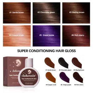 1Pcs Super Conditioning Hair Gloss Tinted Moisturizer Hydrating for Brown  Red Or Purple  Hair  Boosts Color and Shine, Repairs Damage Womens cosmetics holiday gift 100ml/3.38 oz