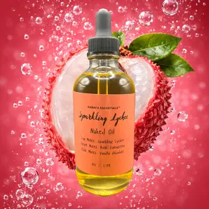 Sparkling Lychee Moisturizing Body Shimmer Oil with Sparkling Lychee Rose Damascena Vanilla Absoluteby Karafa Essentials