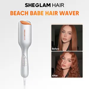 【BOGO SALE】SHEGLAM HAIR Beach Babe Hair Waver,Ionic Hair Waver,Waver Curling Iron,2 Barrel Hair Crimper With Anti-Scald,50 Million Ions & 10 Min Quick Wave,Smart Timer & Adjustable Temps,Easy To Use Hair Tool For Women - US Plug-Coachella