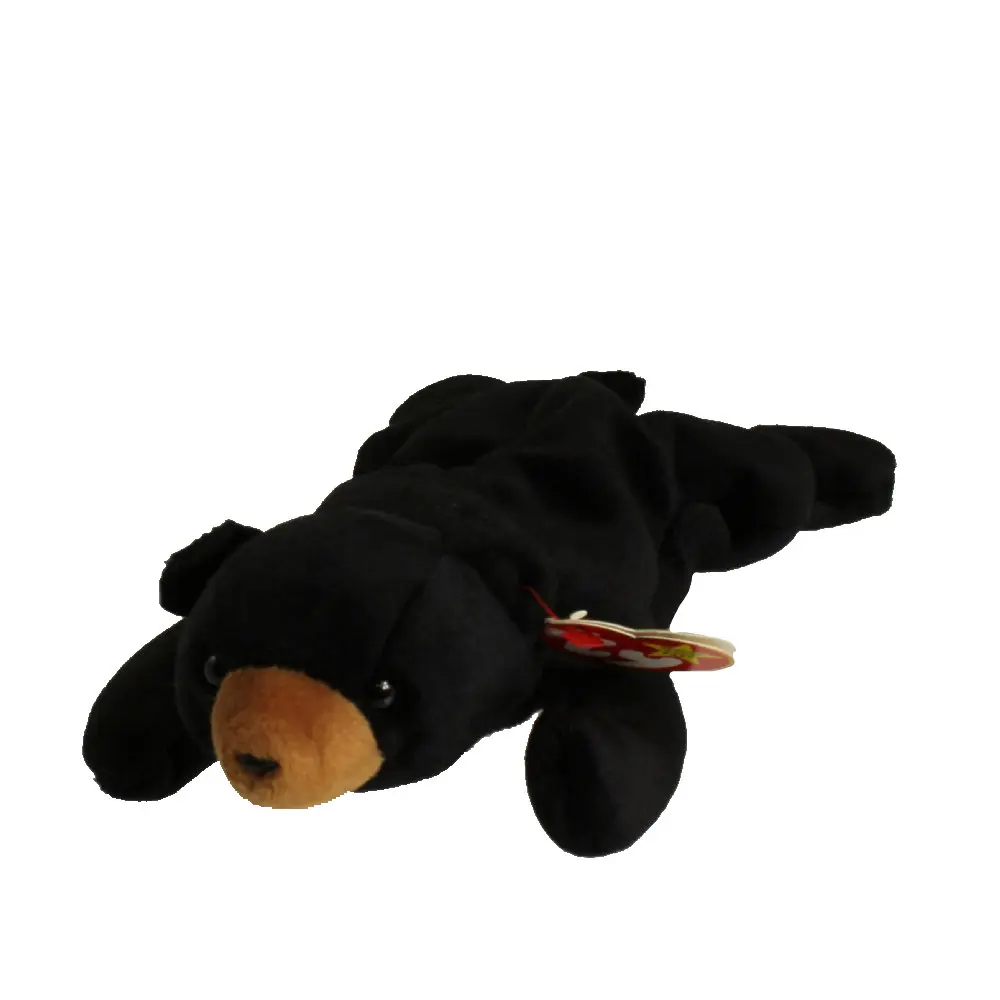 TY Beanie Baby - BLACKIE the Black Bear (8.5 inch) (1994) - MWMTs