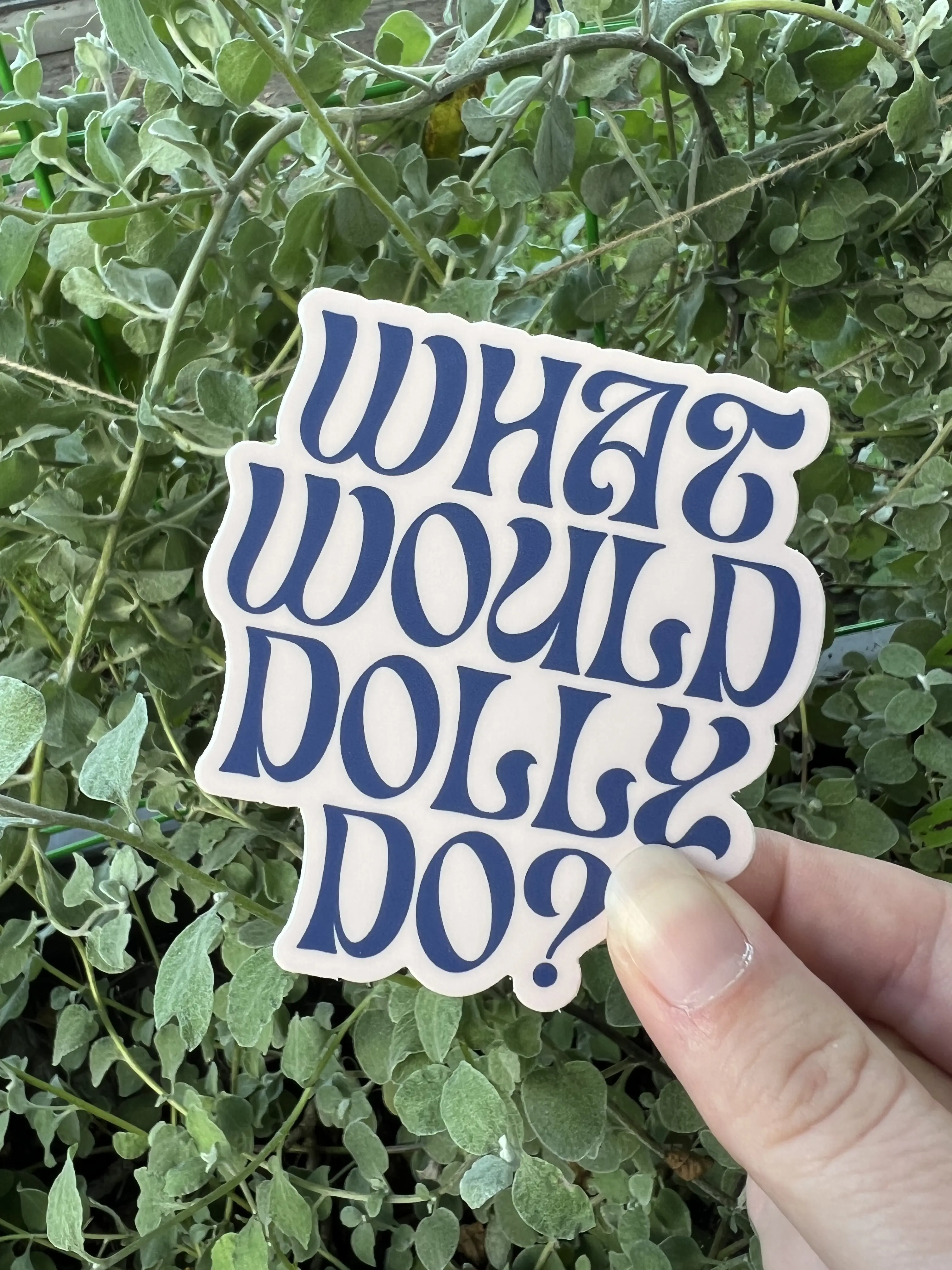 What would Dolly do? waterproof / dishwasher safe Sticker