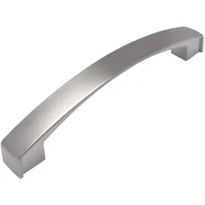 Cosmas 20 Pack 616-128SN Satin Nickel Modern Cabinet Hardware Arch Handle Pull - 5" Inch (128Mm) Hole Centers Cosmas