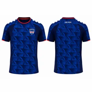 Cabo Verde Island Heritage Football Shirt Blue Ocean Inspired Fan Jersey Tropical Atlantic Soccer Style Athletic Tee for Men Women