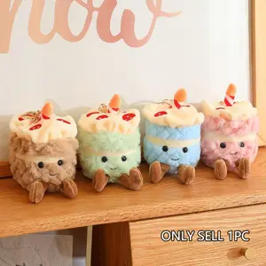 Succulent and cake plush toy keychains, Keychain For Bags, Keychain Bag Pendant, adorable bag charms, perfect as birthday gifts for kids and adults, home decor accents, Mother's Day presents.