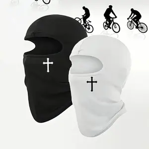 Shiesty Balaclava with Cross Design Black and White Options for Cycling and Outdoor Activities Casual Dress Womenswear Windproof Face Mask ski mask