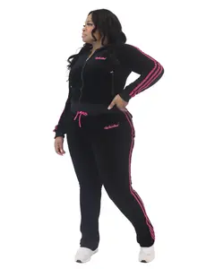 Lover Girl Velour Tracksuit-Black