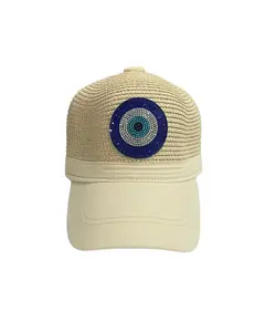 Evil Eye Straw Baseball Cap