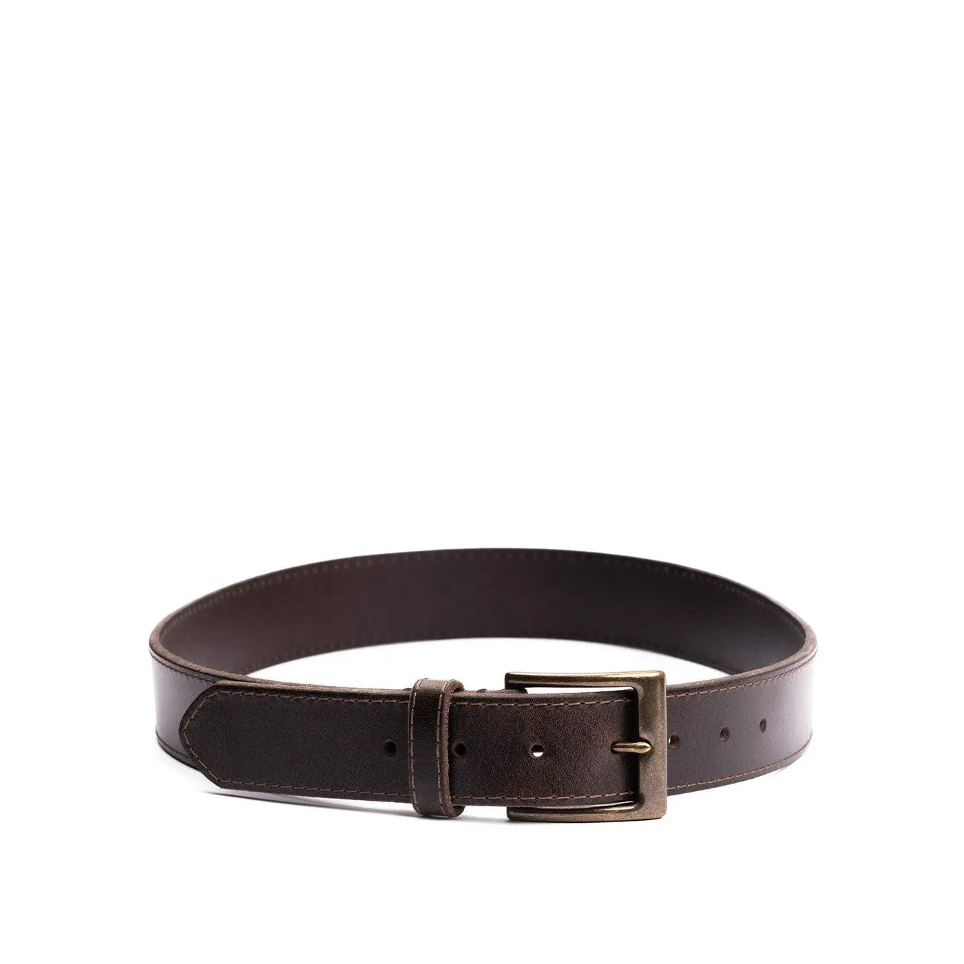 Portland Leather Men's Artisan Leather Belt - Durable Everyday Fit - Leather Belt, Classic Buckle, Adjustable Size