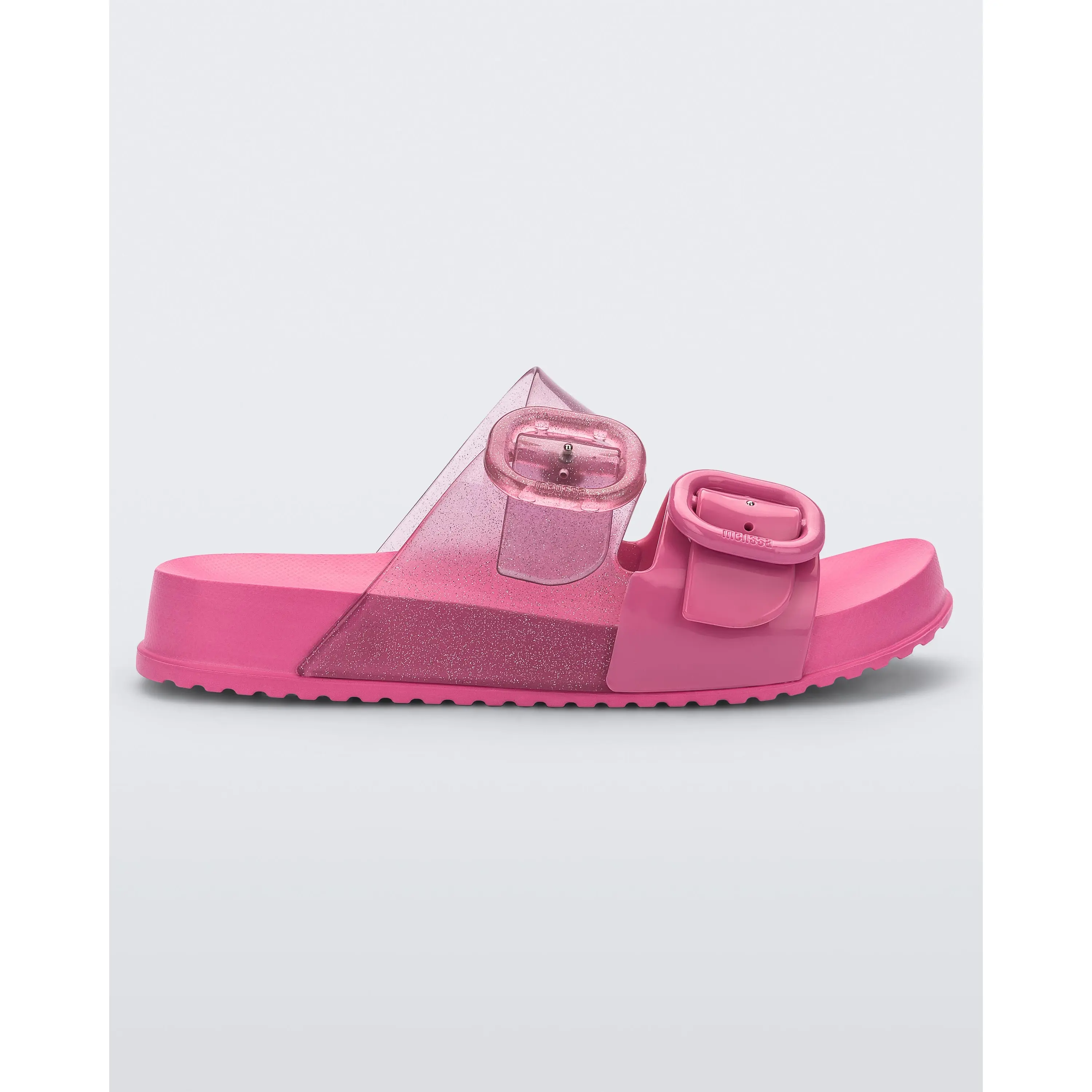 Mini Cozy Slide Kids Sandals with Double Buckle Accent Mini Cozy Slide Kids Sandals with Double Buckle Accent
