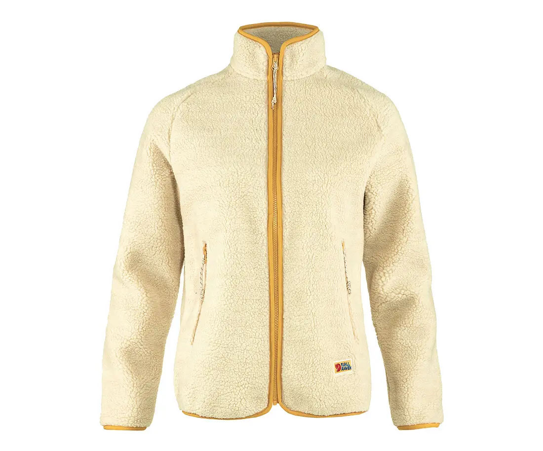 Women's Fjallraven Vardag Pile Fleece Jacket, Casual Longsleeves Basic Tops for Modest Outerwear Clothes