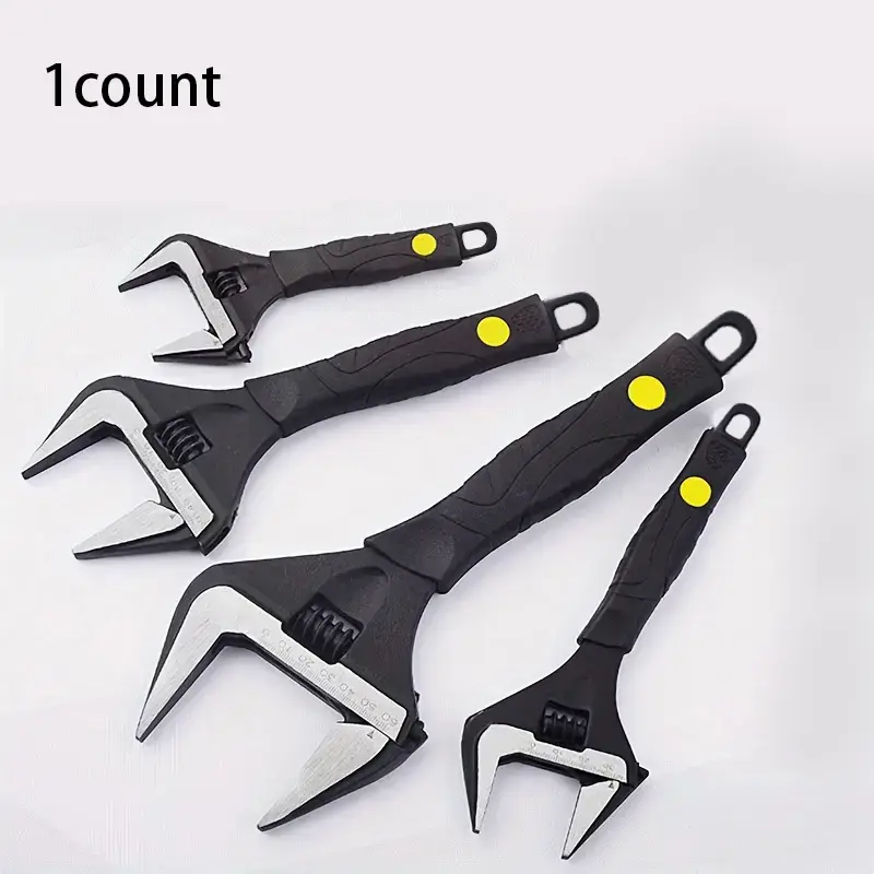 Adjustable Heavy Duty Wrench, 1pc 6/8/10/12 Inch Short Handle Non-slip Ultra-thin Hard Multi-function Multifunctional Wrench Hand Tools for Bathroom Hardware Vehicle Maintenance