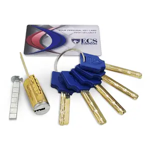 ECS HARDWARE Durable Premium Key-Controlled Key-In-Knob (KIK) Cylinder - 06 Keyway, 26D, Satin Chrome - Tools & Hardware Accessory