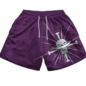 WhiteBeard Men's Anime Compression Shorts for Summer Workouts, Gym, Yoga & More