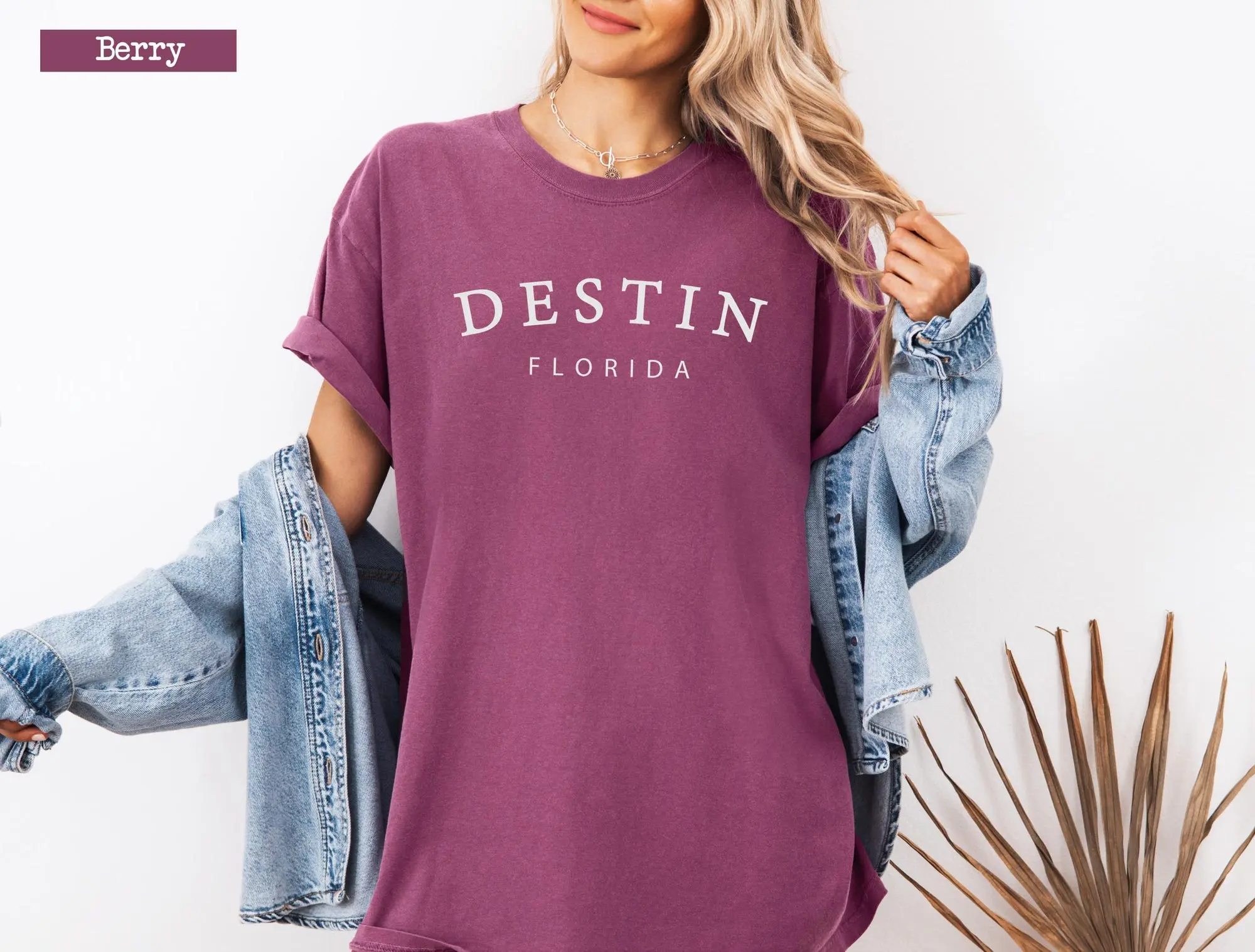Comfort Colors  Destin Florida T-Shirt, Minimalist Beach Lover Gift, Coastal Vibes Vacation Souvenir, Beach Group Shirts