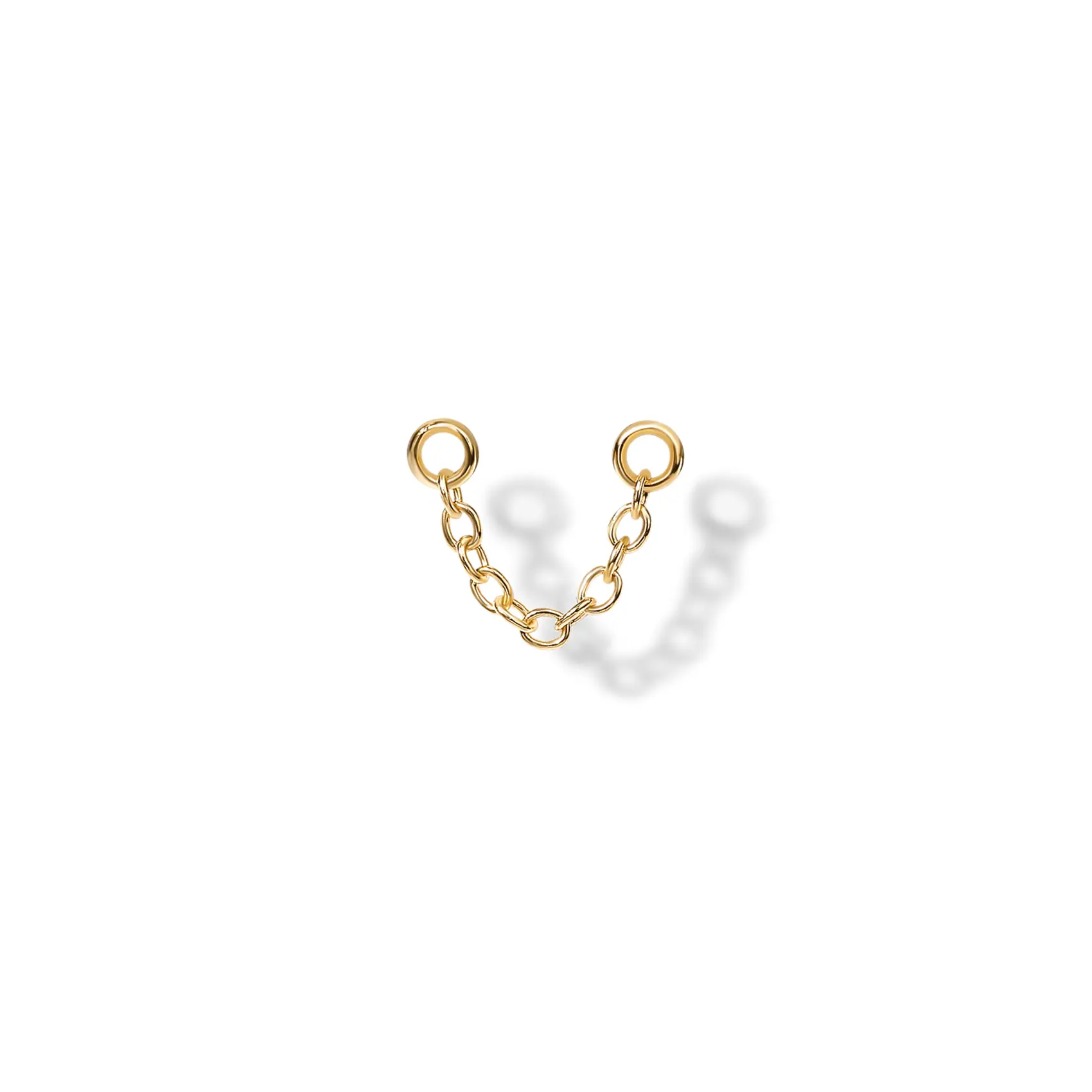PAVOI 14K Gold Earrings Connector Chain for Women - Convertible Dangle Chain for Double Piercings