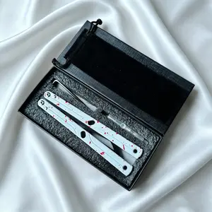 Aluminum Butterfly Trainer Blade, Beginner Flip Practice Tool, High-Quality Balisong Metal Butterfly Trainer, Safe No-Blade Training Aid, Outdoor Flip Tool