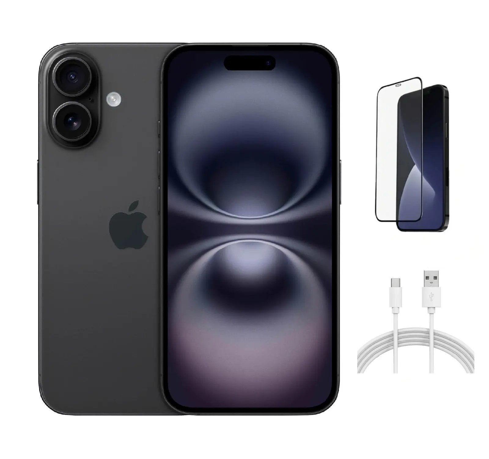Refurbished Apple iPhone 16 (Unlocked) A3081 Acceptable Condition with Pre-Installed Tempered Glass & 1 Year Warranty