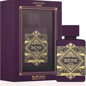 Lattafa Bade'e Al Oud Amethyst for Unisex Eau de Parfum Spray, 3.4 Ounce / 100 Ml Aromatic Woody Fragrance Floral Oriental Fragrance Amber Vanilla