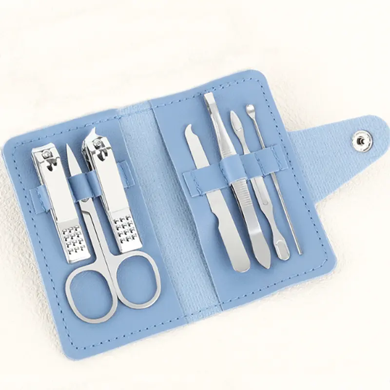 4/7 Stainless Steel Anti-Rust Nail Clipper Set (10.5*10.5*5cm, 70g) - 4pcs Nail Care Kit with Handy Storage Case, Mini Pick Cutter Pedicure Tools, Portable Purse Stuffers for Home-Travel, Adult Gift