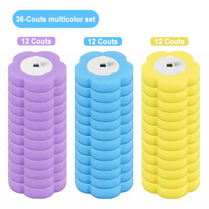 Disposable Toilet Brush Refill, 36pcs/set 3 Layer Sponge Toilet Brush Replacement Head, Household Cleaning Tool for Bathroom Toilet, House Accessories, Home Cleaning Products, Cleaning Supplies