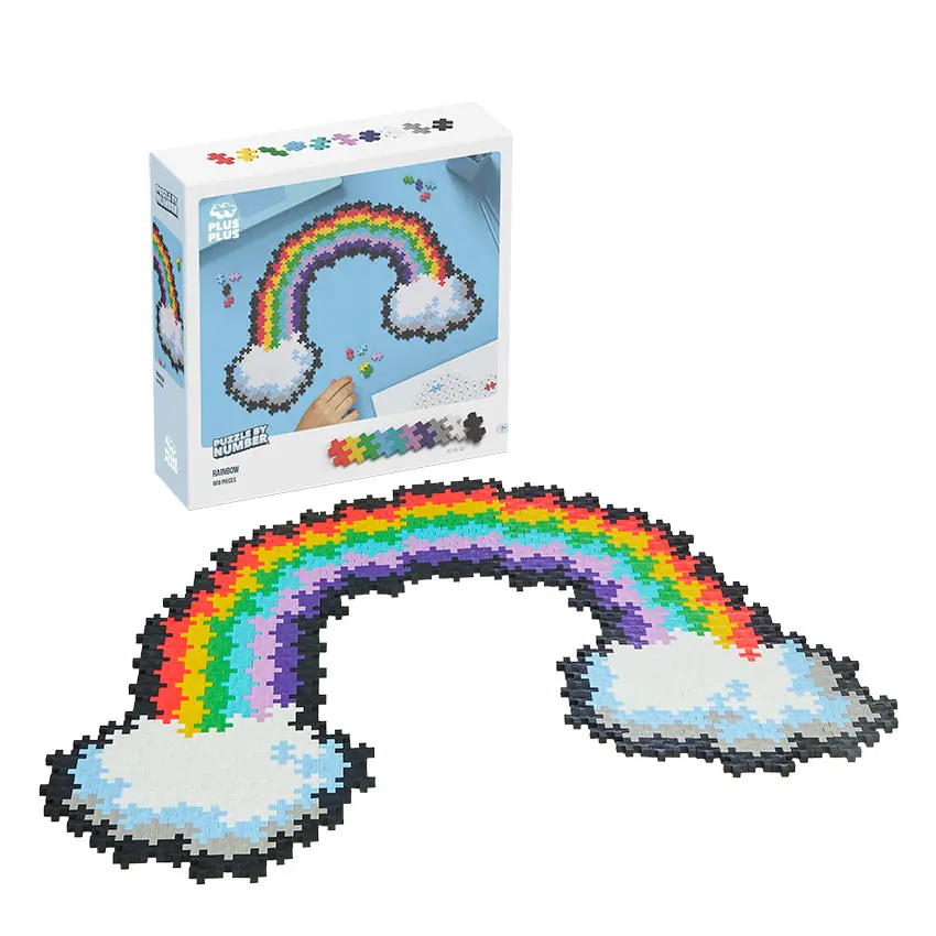 Puzzle By Number® Colorful 500-Pc Rainbow-Themed Game for Toys & Hobbies Enthusiasts, Puzzle Game, Creative Play