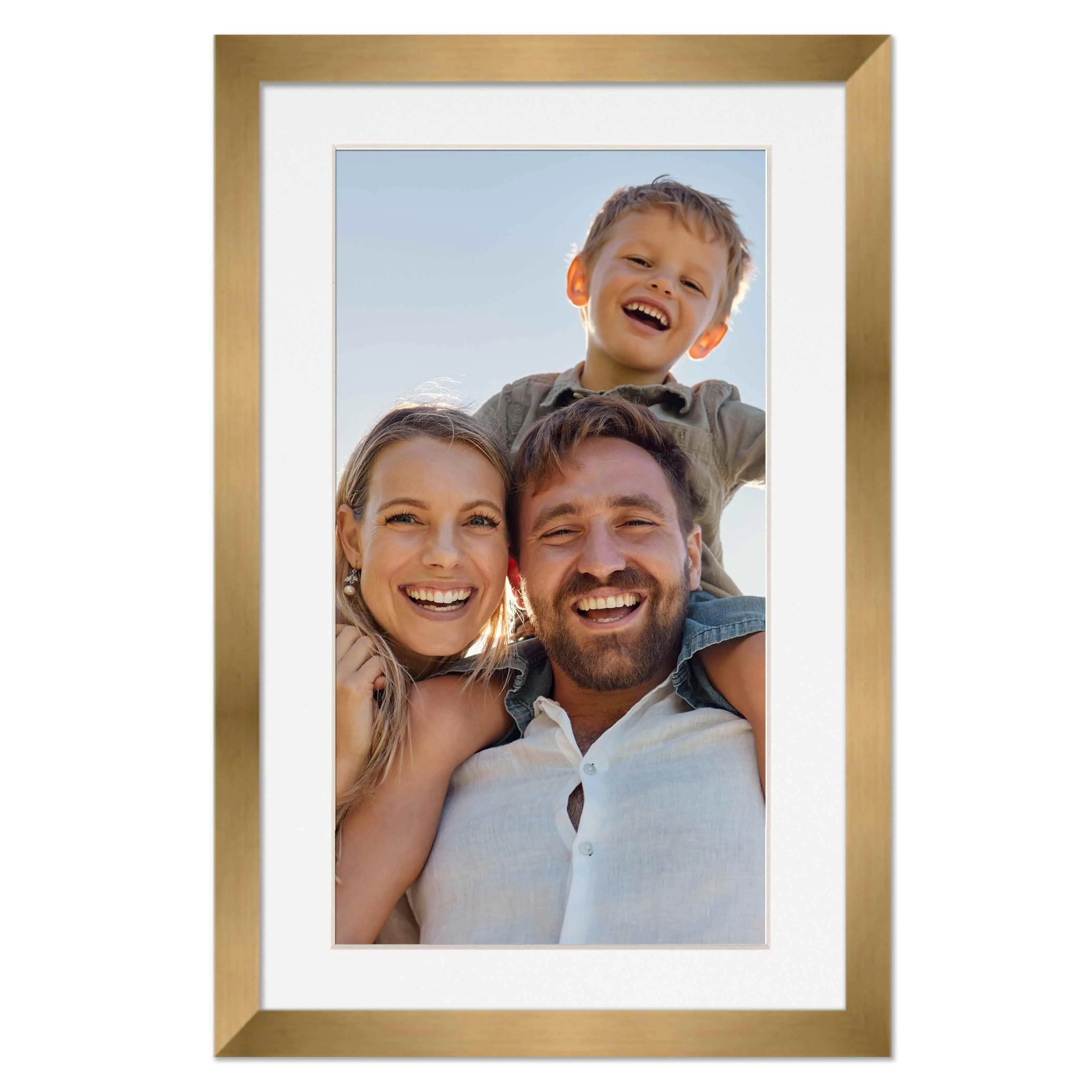 17x24 Frame with Mat - Bronze 19x26 Frame Wood Made to Display Print or Poster Measuring 17 x 24 Inches with White Photo Mat