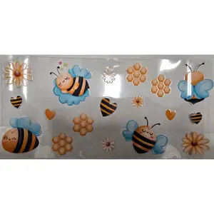 UV DTF Cup Wrap Cute Bees 357