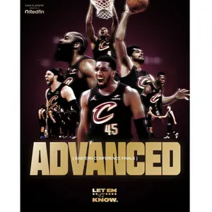 Cleveland Cavaliers 2026 NBA Eastern Conference Finals "Let Em Know" Advanced Paper Poster, Home Decor Wall Art Print