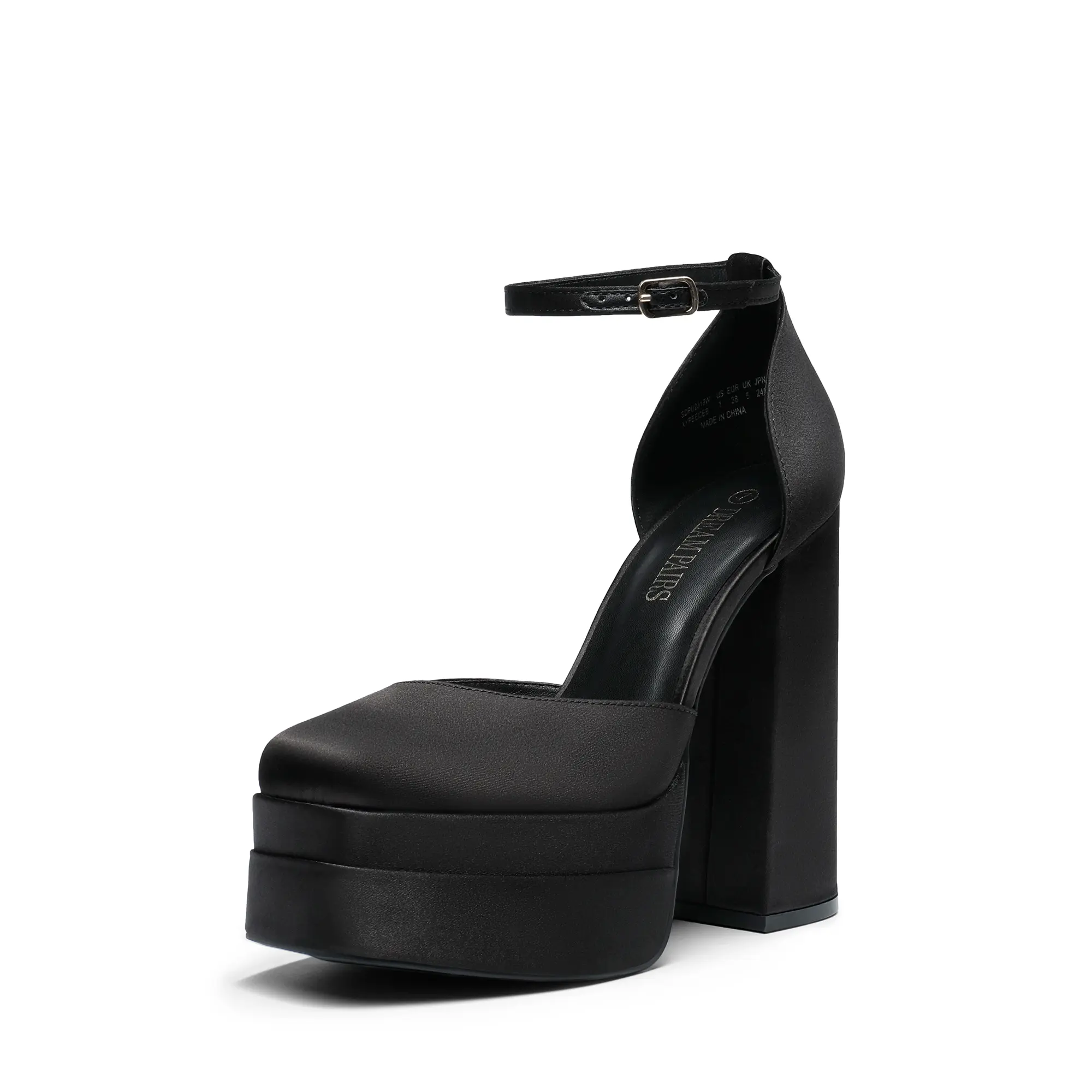 DREAM PAIRS Women's Fashion Platform High Heels - Elegant Square Toe, Ankle Strap, Chunky Heeled Shoe for All-Season Wear