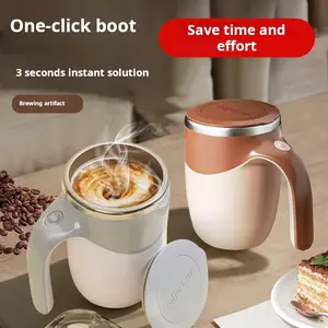 Automatic stirring coffee cup, rechargeable automatic stirring coffee cup, electric fun self-stirring mug, stainless steel travel coffee cup, suitable for office use