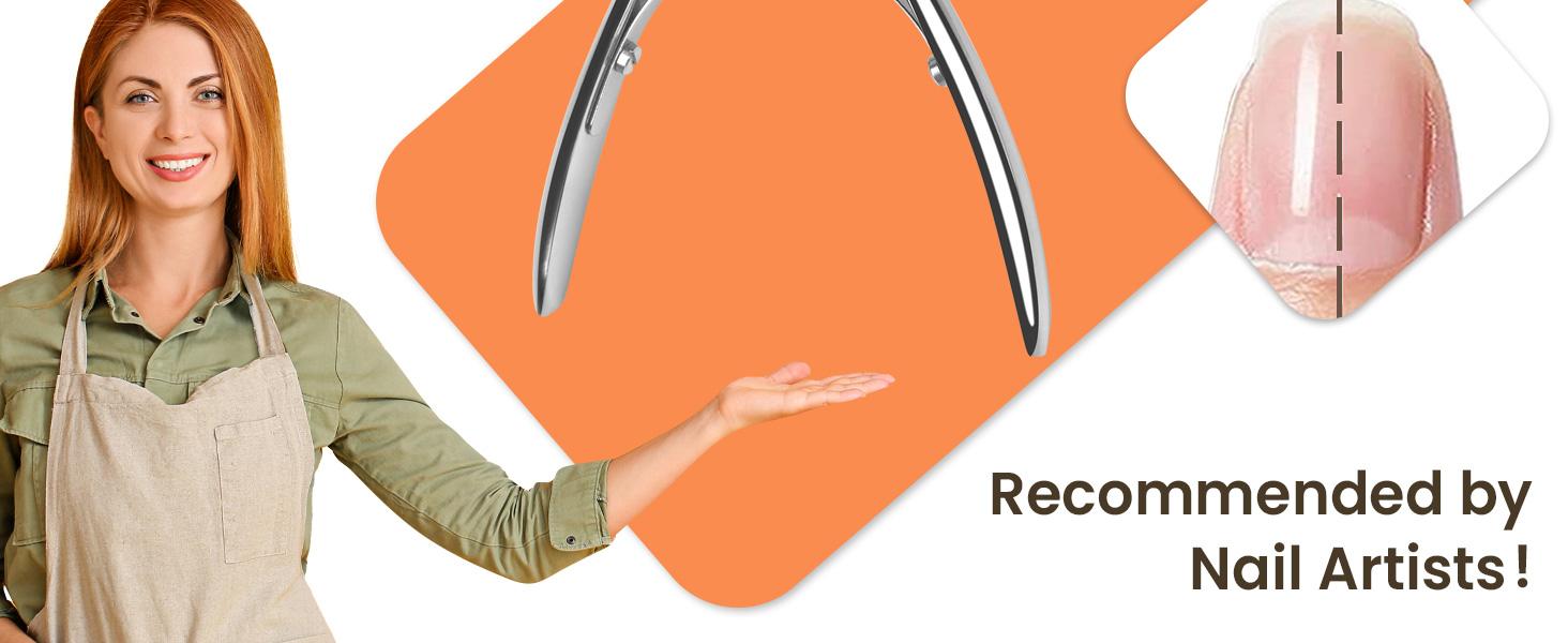 THRAU Cuticle Trimmer for Manicure and Pedicure, Stainless Steel Cuticle Remover Cuticle Nipper, Precise Pointed Tip Grooming Kit for Trim Nail and Dry Skin