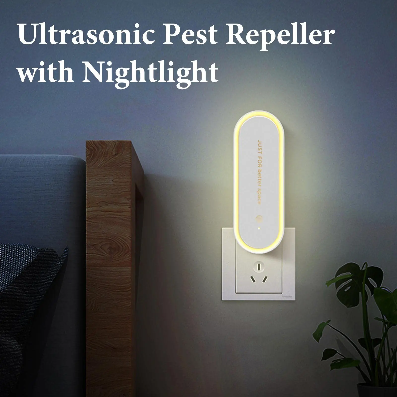 Ultrasonic Pest Repeller, Plug-in Electronic Insect Repellent with Night Light, Indoor Ultrasonic Deterrent for Insects, Roaches, Mice & Other Pests, Comes with Replaceable Aroma Refill Tablets