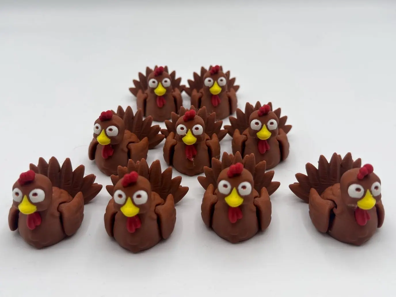 Articulating Turkey Fidget Toy | Cute Thanksgiving Decor | Stress Relief Desk Toy  | Turkey  Figurine Gift  | Cute Stress Relief Gift