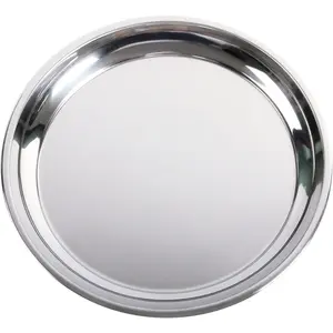 14 Inch Stainless Steel Roasting Pan Heavy Duty Kitchenware Round Roaster Pan Large XLarge Green Egg Drip Pan for Turkey Baking Roast Chicken Brushed Surface Dishwasher Safe