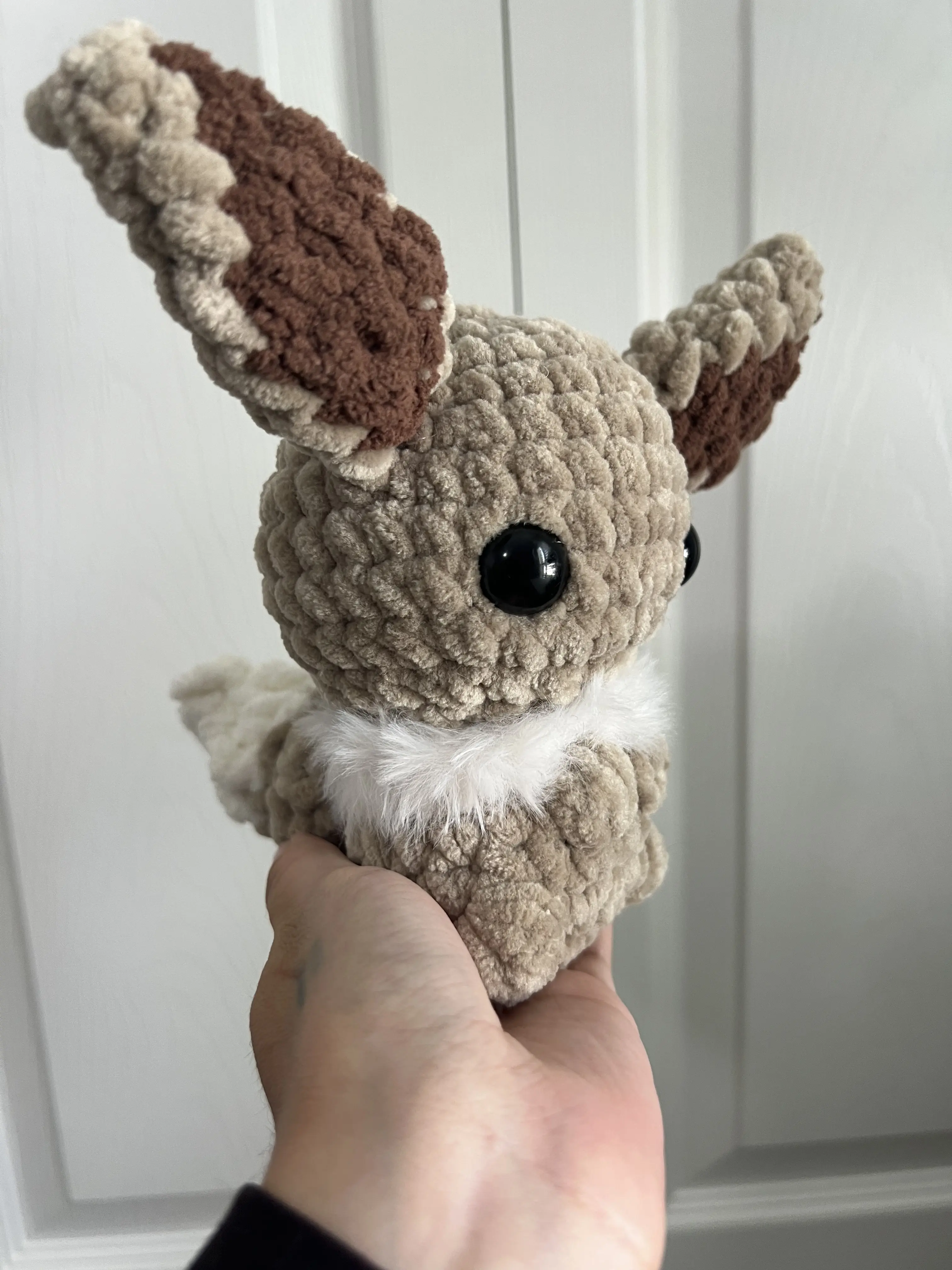 handmade fox plush, soft crochet animal anime inspired