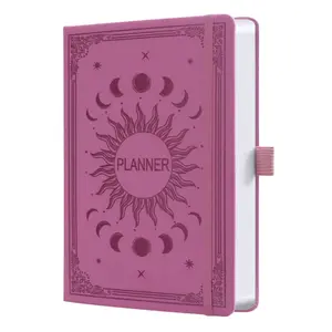 Adhd-Friendly Leather Undated Daily Planner, 7-Month A5 Hardcover Organizer, 300 Pages, Weekly & Monthly Life Planner, Focus & Time Management, Hardcover Journal