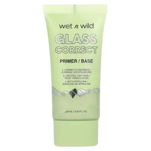 wet n wild Glass Correct Primer, 1111912 Green, 0.91 fl oz (27 ml)