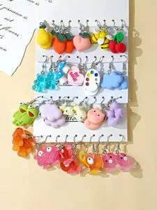 Women's Earring Set 40pcs, Dangle Earrings Set, Fish Pear Board Mushroom Design, Daily Wear Jewelry Accessories, Stylish Ear Rings Collection, Earring Stacking Set