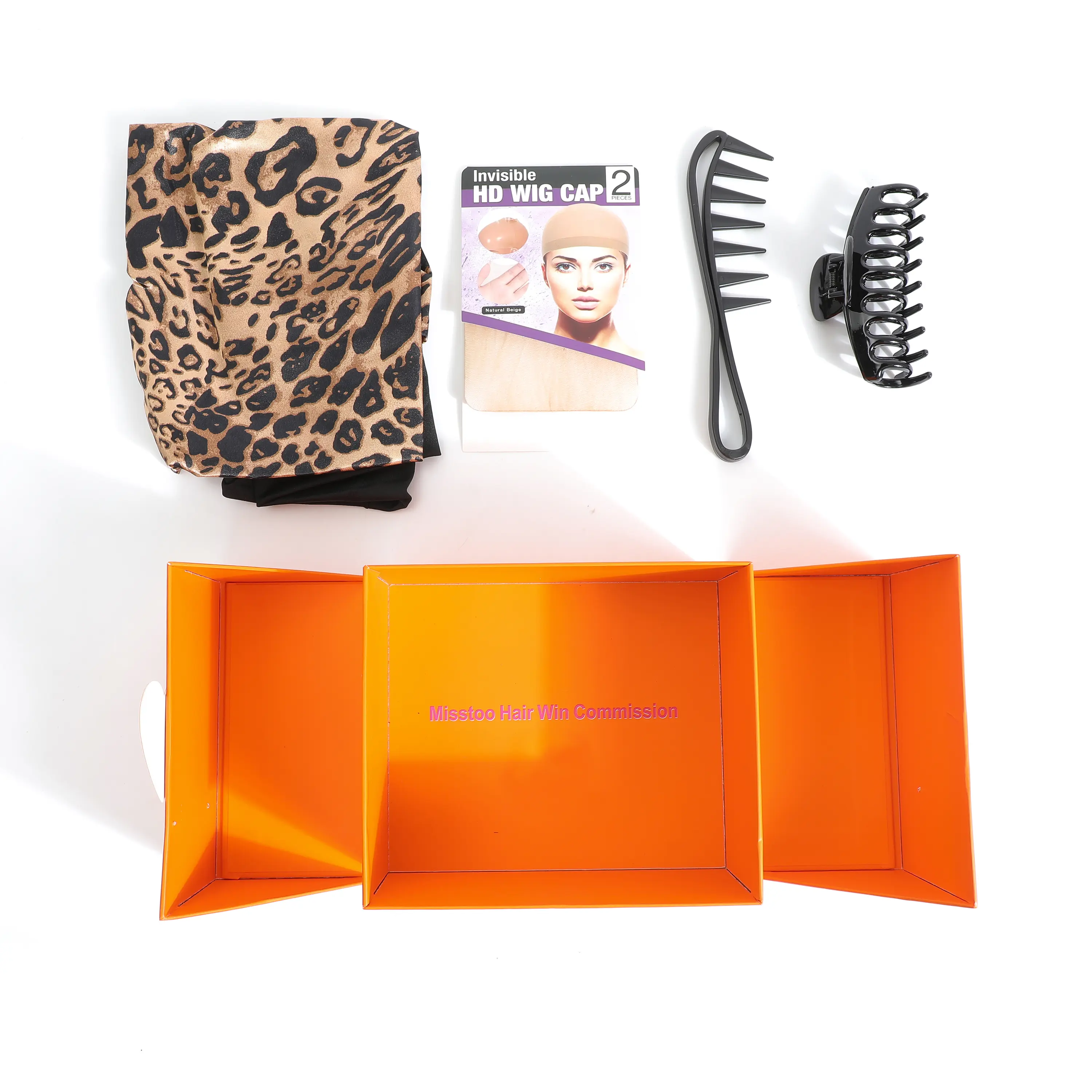 Misstoo Black Women's Customizable Comb, Storage Box & Body Wave Haircap Set - Curly/Coily Hair Grooming Essentials for Organized Care