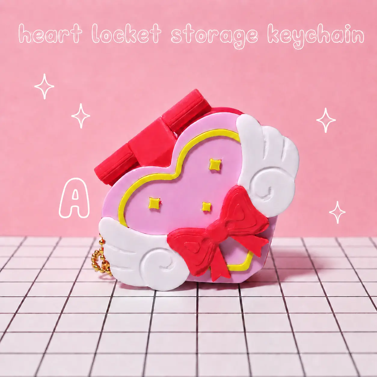 Heart Locket Keychain